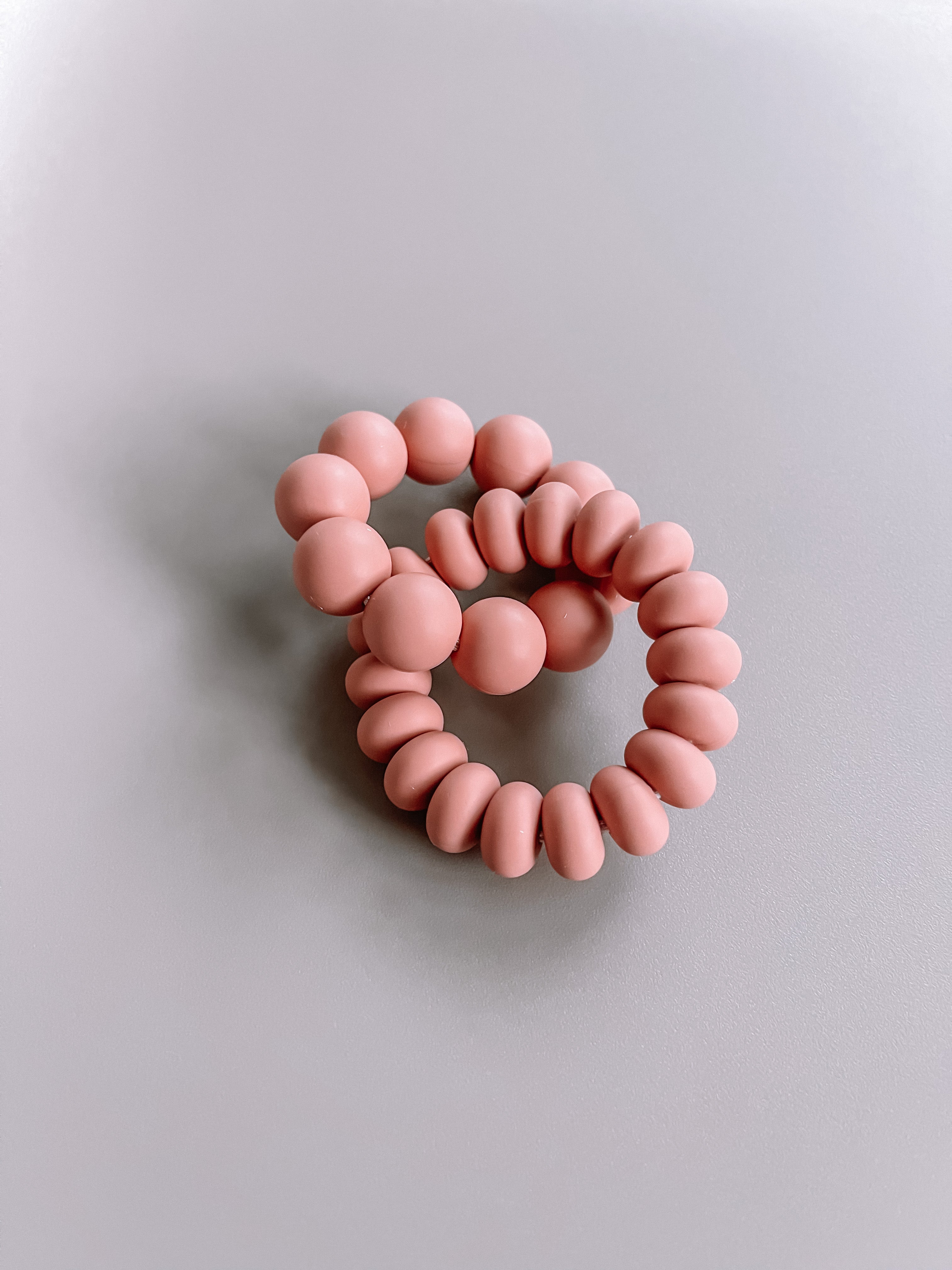 Teether Ring- Dusty coral