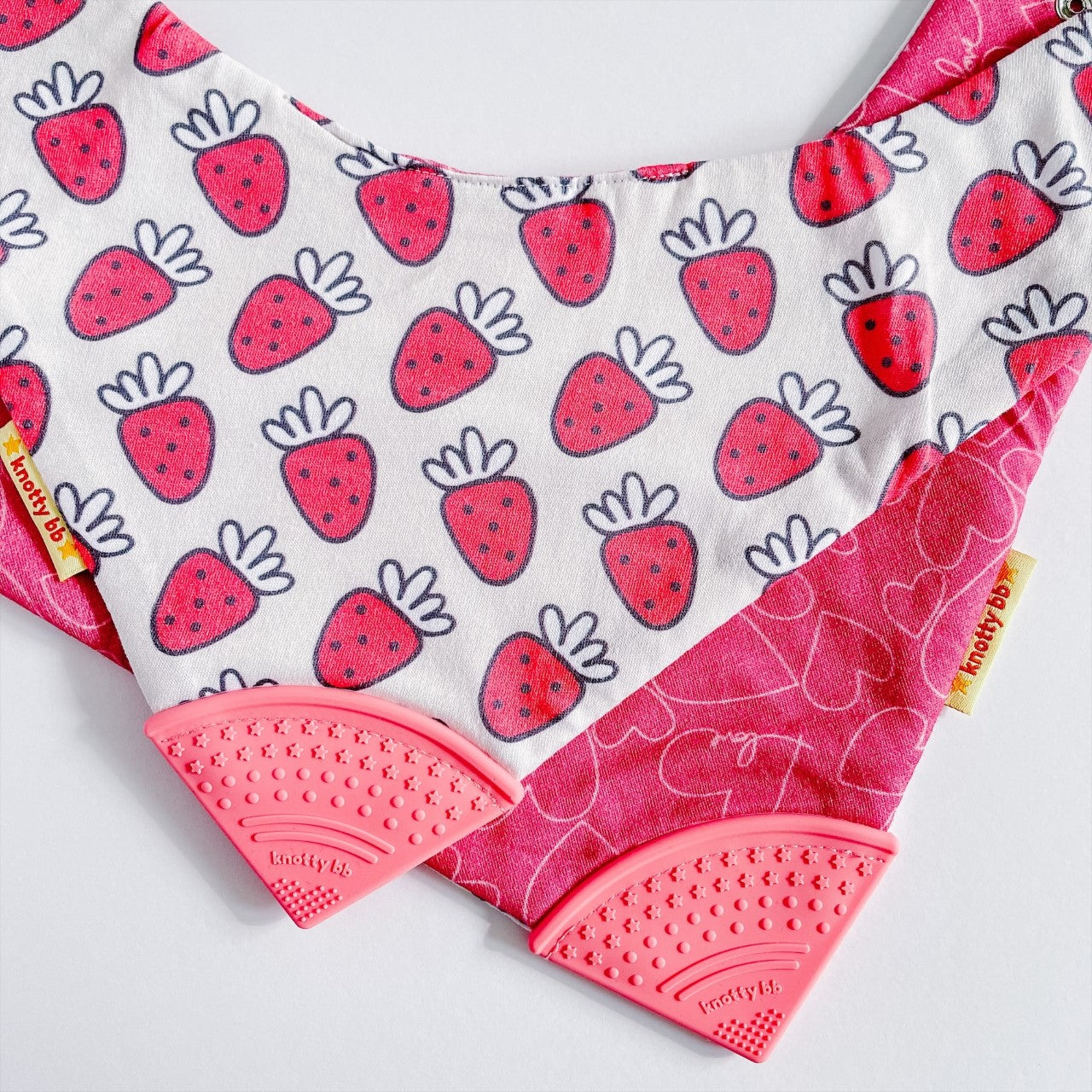 Bib- Summer with Teether (Pink)